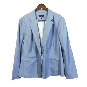 Talbots Cotton Geometric Print Blazer Jacket Size 20W Office Business Preppy